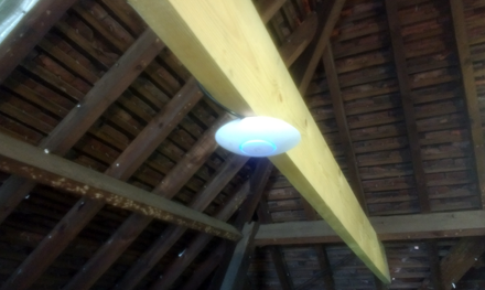 ubiquiti unifi ac lite access point installed in stevenage hertfordshire house loft to give wifi coverage in top of house and upstairs bedrooms by wifi coverage extension company hertfordshire